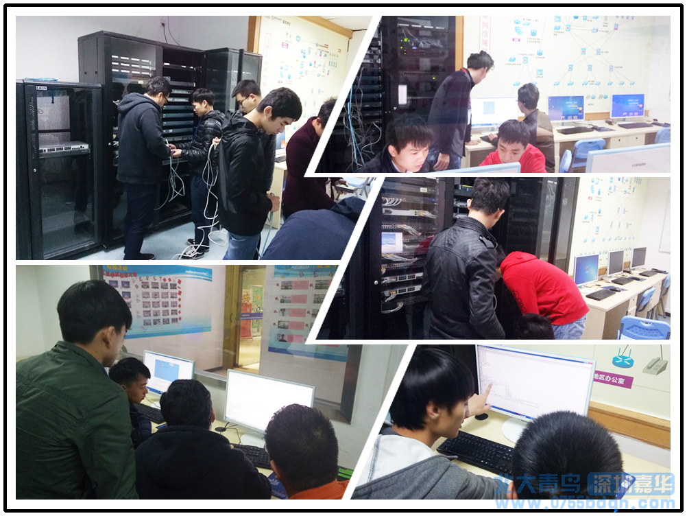 深圳嘉华学校BENET T122班举行企业网络项目实训